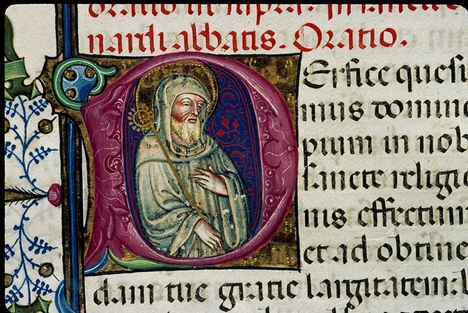 Saint Bernard (Bibliothèque de Chambéry, manuscrit n°4).