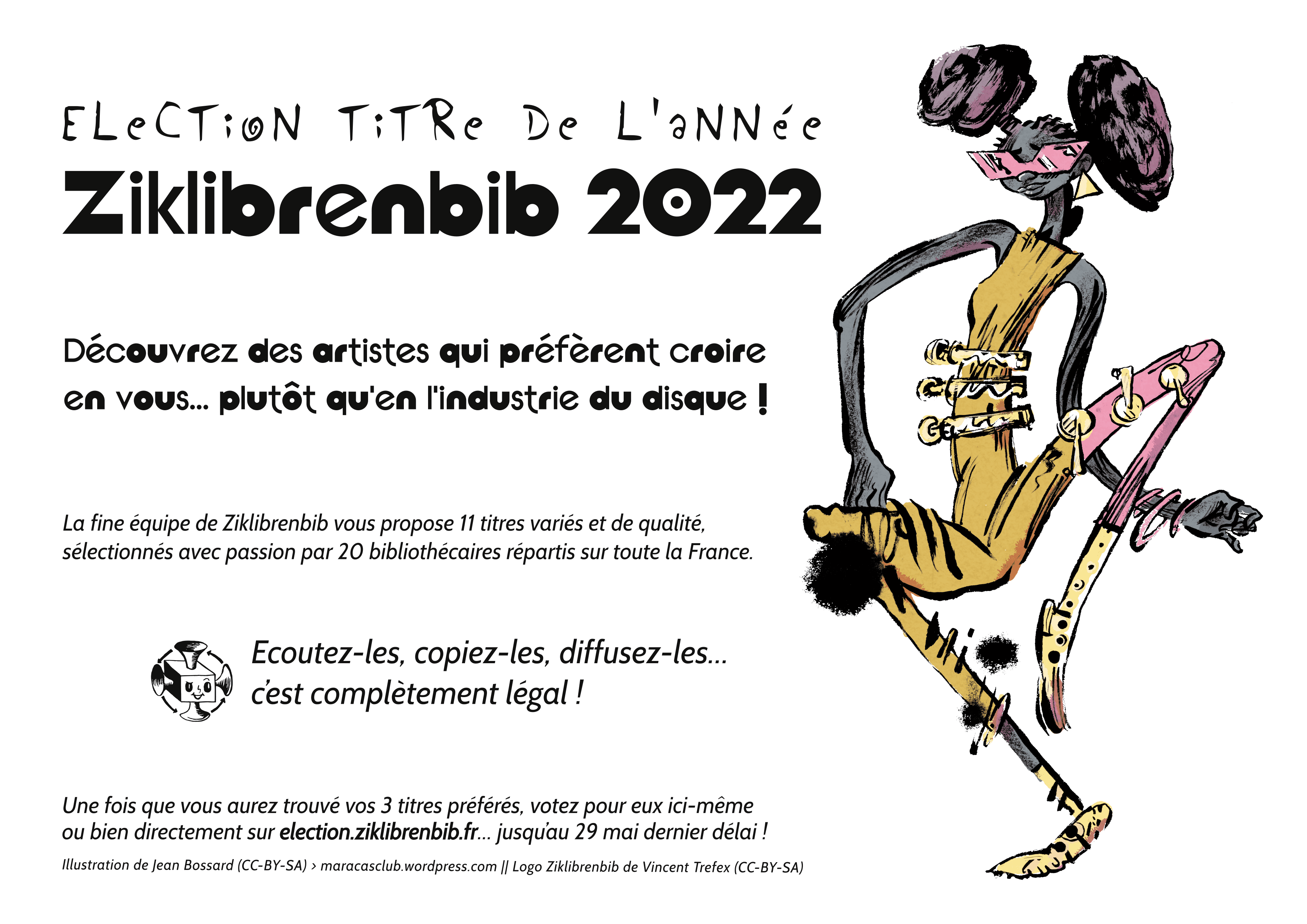Election Titre de lannée Ziklibrenbib 2022 Affichette de présentation